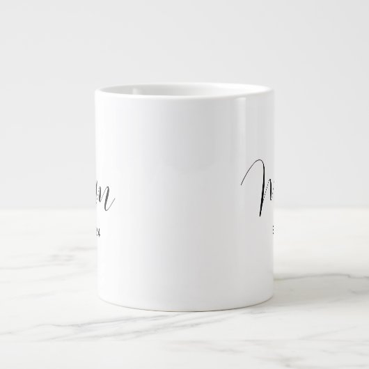 Moederdag Moeder Script Modern Grote Koffiekop (Voorkant)