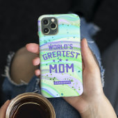 Moederdag Moeder van de Wereld Groene Glitters Case-Mate iPhone Case