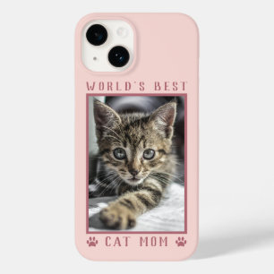 Moederdag Moeder van de Wereld Poes Pootafdruk Fot Case-Mate iPhone 14 Hoesje