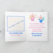 Moederdag moeder van tweeling wenskaart kaart (Binnen)