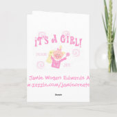 Moederdag Moeder van Twin Girls Wenskaart Kaart (Achterkant)