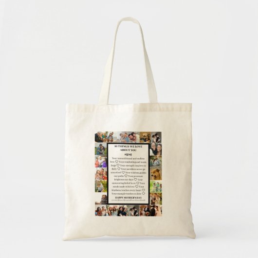 Moederdag | Moederdag 22 Foto Collage Tote Bag (Voorkant)