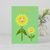 Moederdag Moederdag zonnebloemen Brunch Folie Uitnodiging (Staand Voorkant)