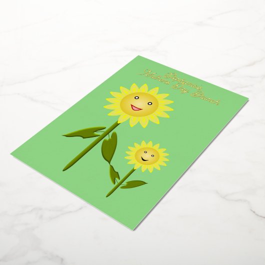 Moederdag Moederdag zonnebloemen Brunch Folie Uitnodiging (Gedraaid)