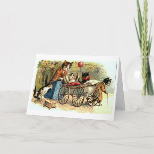 Moederdag moederkat en Kittens Kaart