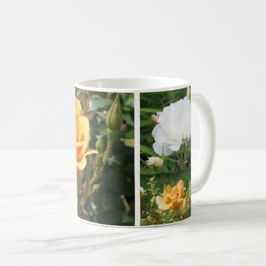 Moederdag Mok met gele en witte rozen (Voorkant rechts)