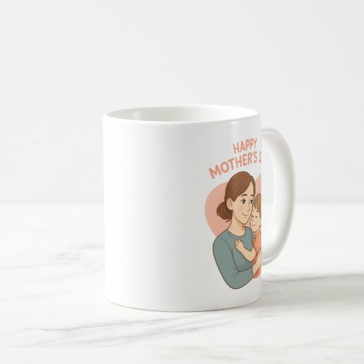 Moederdag Mok moeder en dochter houden van kunst (Voorkant rechts)