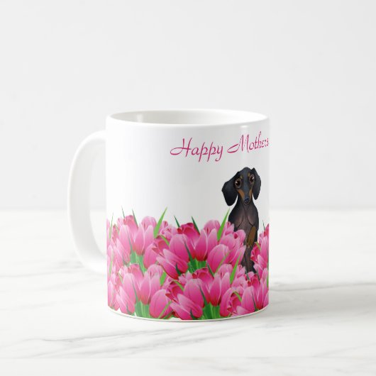 Moederdag mok voor Dachshond (Voorkant links)