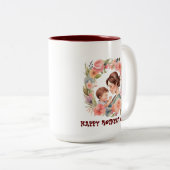 Moederdag Mok| Waterverf stijl Mok voor mama (Voorkant rechts)