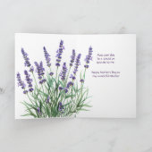 Moederdag Mom, Lavendel Spring Garden Flower Feestdagen Kaart (Binnen)