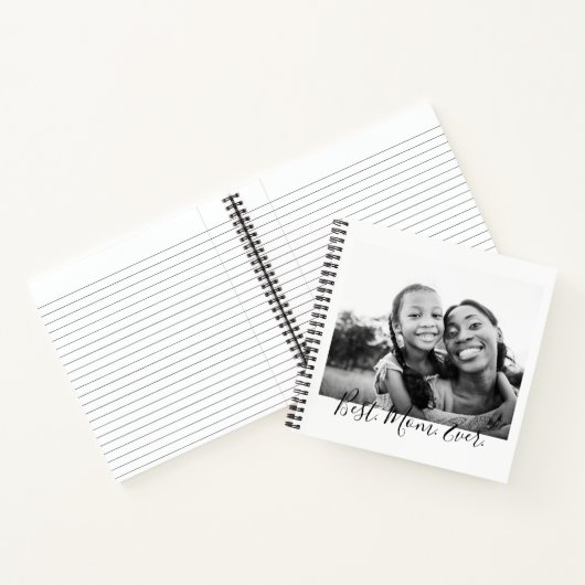Moederdag Mom Love Elegant Foto Gepersonaliseerd Notitieboek (Binnen)