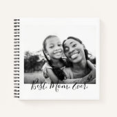 Moederdag Mom Love Elegant Foto Gepersonaliseerd Notitieboek (Voorkant)