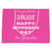 Moederdag MOM Modern gepersonaliseerd grafisch app Groot Cadeauzakje (Voorkant)