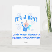 Moederdag Mom of Twin Boys Wenskaart Kaart (Achterkant)