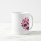 Moederdag Mom Roze Bloemen Mok (Voorkant rechts)