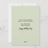 Moederdag Mom-to-be Green Feestdagenkaart (Achterkant)