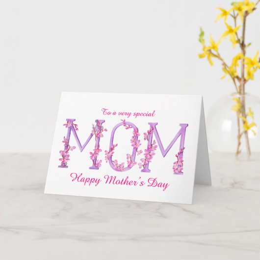 Moederdag Mom waterverf Orchidee aangepaste kaart (Gele Bloem)