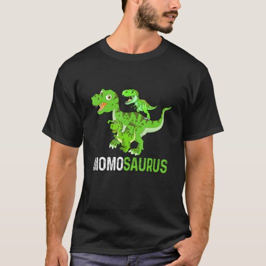 Moederdag Momosaurus T rex Dinosaur Funny Momo T-shirt (Voorkant)