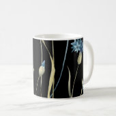 Moederdag Monogram Floral Light Blue Gold Black Koffiemok (Voorkant rechts)