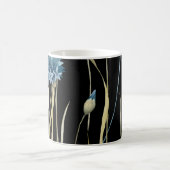 Moederdag Monogram Floral Light Blue Gold Black Koffiemok (Center)