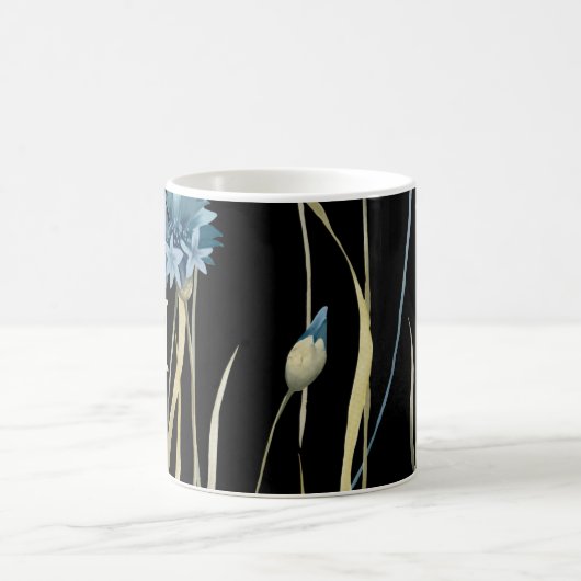 Moederdag Monogram Floral Light Blue Gold Black Koffiemok (Center)