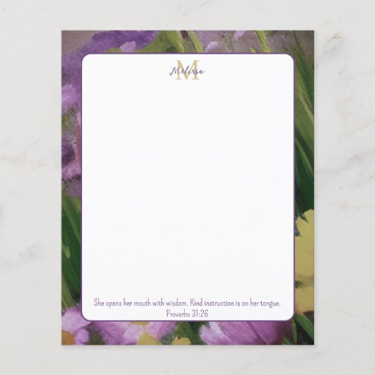 Moederdag Monogram Schriftuur Briefpapier Flyer (Voorkant)