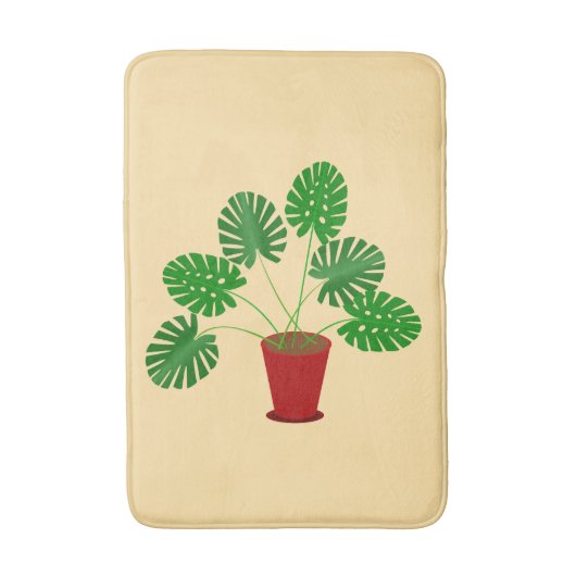 Moederdag Monstera Plant Badmat (Voorkant Verticaal)