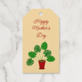 Moederdag Monstera Plant Custom Cadeaulabels (Achterkant)