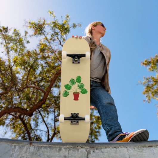 Moederdag Monstera Plant Persoonlijk Skateboard (Buiten 1)