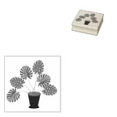 Moederdag Monstera Plant Rubberstempel (Gestempeld)