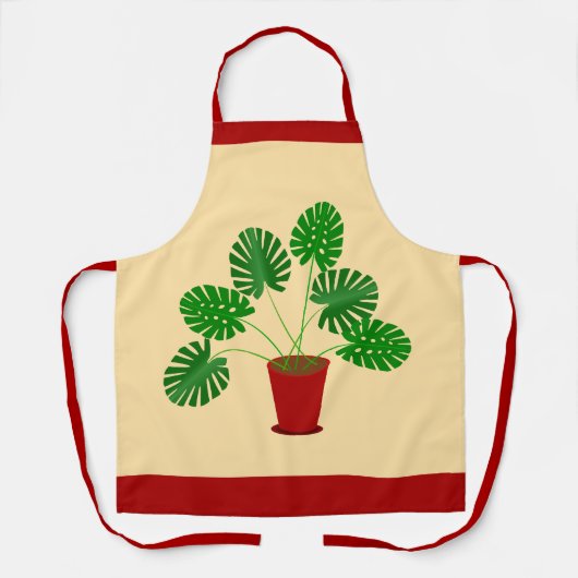 Moederdag Monstera-Plant Schort (Voorkant)