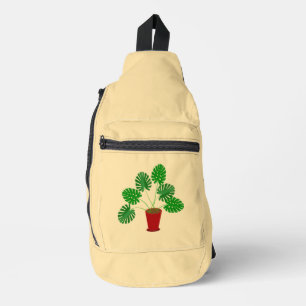 Moederdag Monstera-Plant Sling Bag
