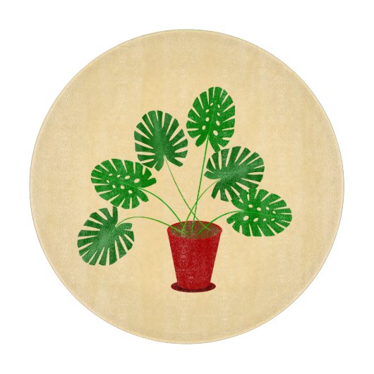 Moederdag Monstera-Plant Snijplank (Voorkant)