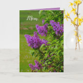 Moederdag, mooie bloemen, lippennen,  kaart (Gele Bloem)