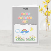 Moederdag - Mooie Krijttekeningen Kaart (Gele Bloem)