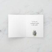 Moederdag: Mooie Paarse Lila Mand Kaart (Binnen)