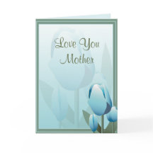 Moederdag Mooie Spring Tulip Turquoise Kaart