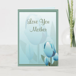Moederdag Mooie Spring Tulip Turquoise Kaart