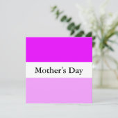 MOEDERDAG Mooie Twee-Tint Roze Witte Strepen Feestdagenkaart (Staand voorkant)
