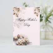 Moederdag Mooie Vintage  Bedankkaart (Staand voorkant)