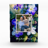 Moederdag Mooie Waterverf Bloemen Fotoblokken (Voorkant)