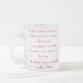 MOEDERDAG "MOTHER" POEM MATGLAS KOFFIEMOK (Links)