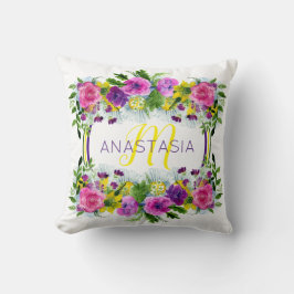 Moederdag Mothering Zondag Waterverf Monogram Kussen