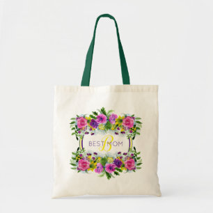 Moederdag Mothering Zondag Waterverf Monogram Tote Bag