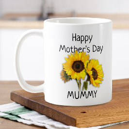 Moederdag Mummy Zonnebloem Boeket Koffiemok