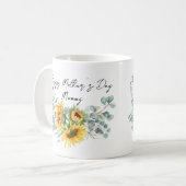 Moederdag Mummy Zonnebloem Eucalyptus Koffiemok (Voorkant links)