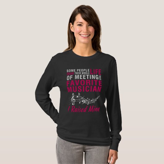 moederdag Musicus T-shirt (Voorkant volledig)