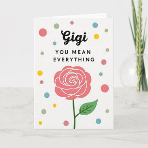 Moederdag Naamkaart met Bloemen Kaart