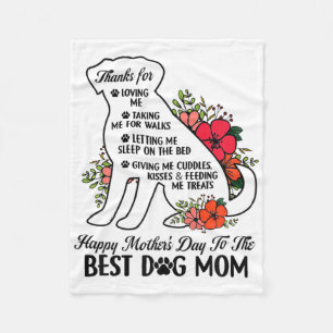Moederdag naar de beste hond moeder Moederdag hond Fleece Deken