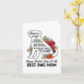 Moederdag naar de beste hond moeder Moederdag hond Kaart (Gele Bloem)